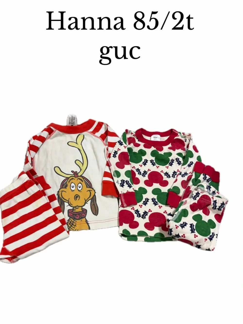 Hanna Andersson 2t Christmas pajamas bundle grinch Disney
